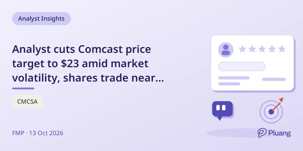 Analyst cuts Comcast price target to $23 amid market volatility, shares trade near 52-week low.