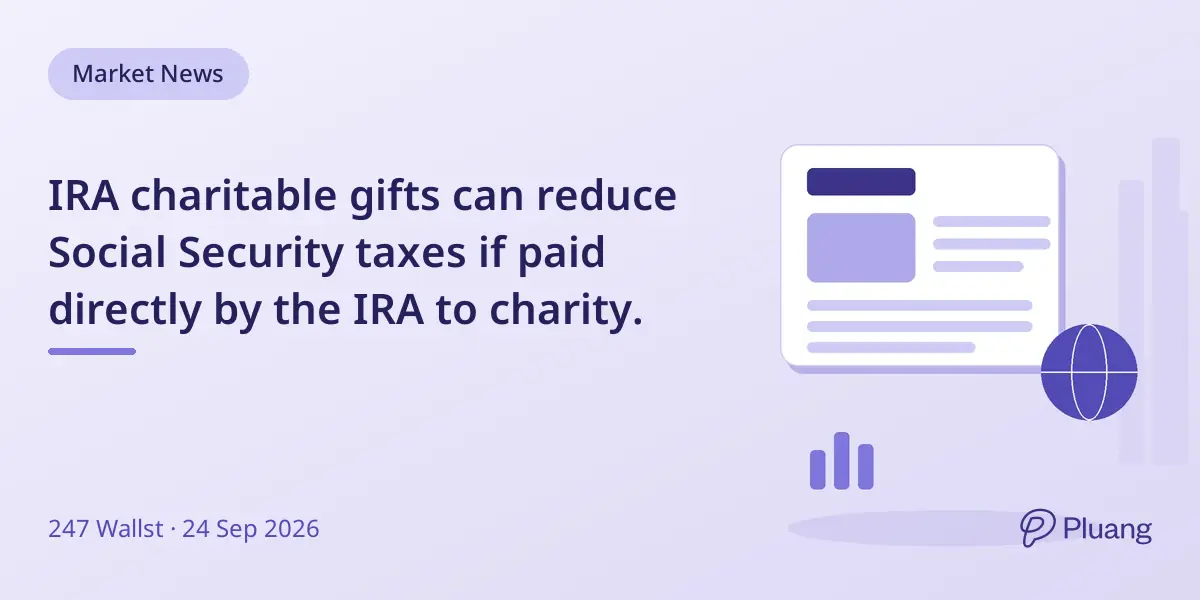 IRA charitable gifts can reduce Social Security taxes if paid directly by the IRA to charity.