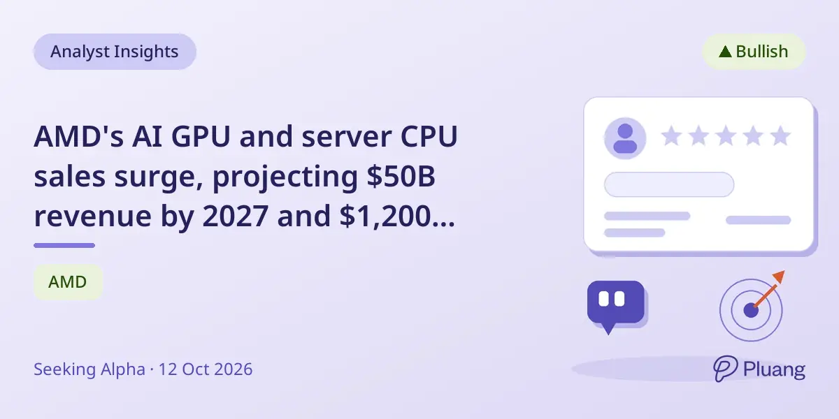AMD's AI GPU and server CPU sales surge, projecting $50B revenue by 2027 and $1,200 stock price by 2029