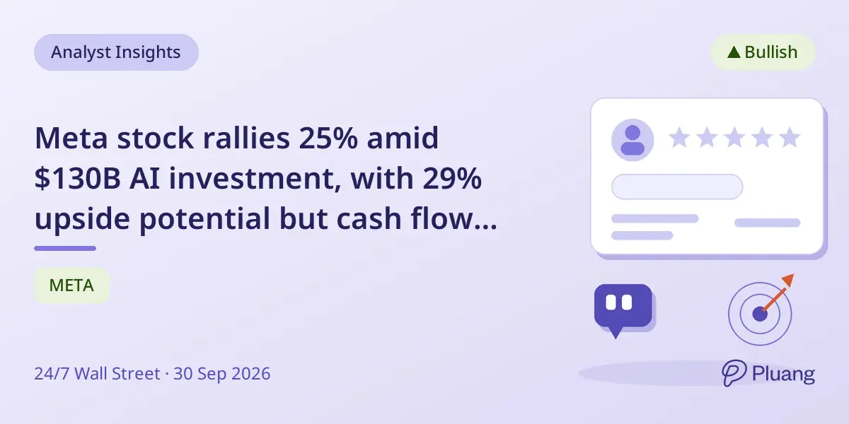 Meta stock rallies 25% amid $130B AI investment, with 29% upside potential but cash flow risks persist.