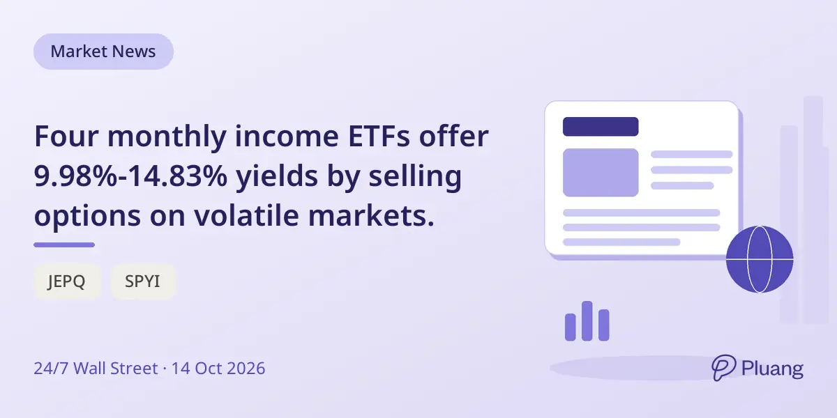 Four monthly income ETFs offer 9.98%-14.83% yields by selling options on volatile markets.