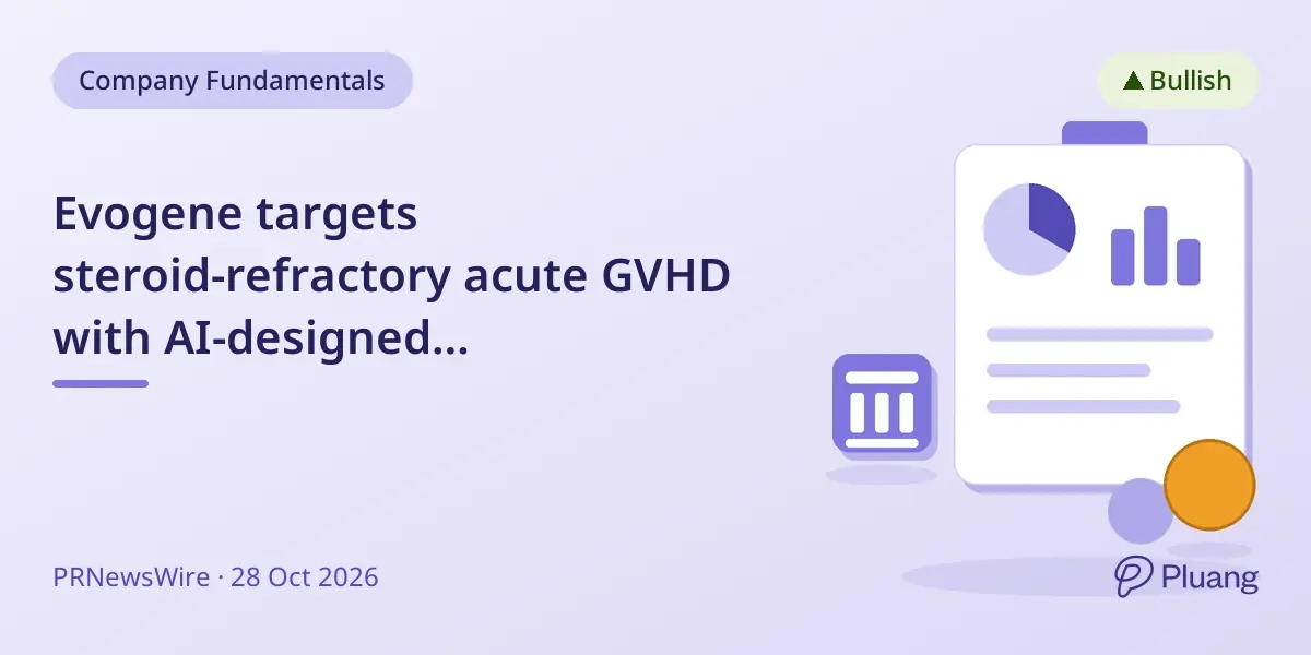 Evogene targets steroid-refractory acute GVHD with AI-designed small-molecule therapy addressing a $ multi-billion unmet need.