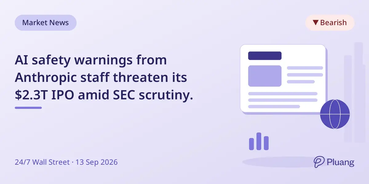 AI safety warnings from Anthropic staff threaten its $2.3T IPO amid SEC scrutiny.