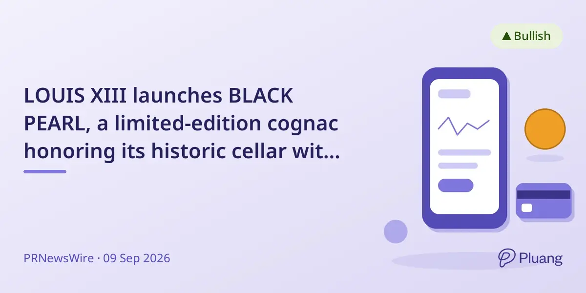 LOUIS XIII launches BLACK PEARL, a limited-edition cognac honoring its historic cellar with a unique tasting ritual.