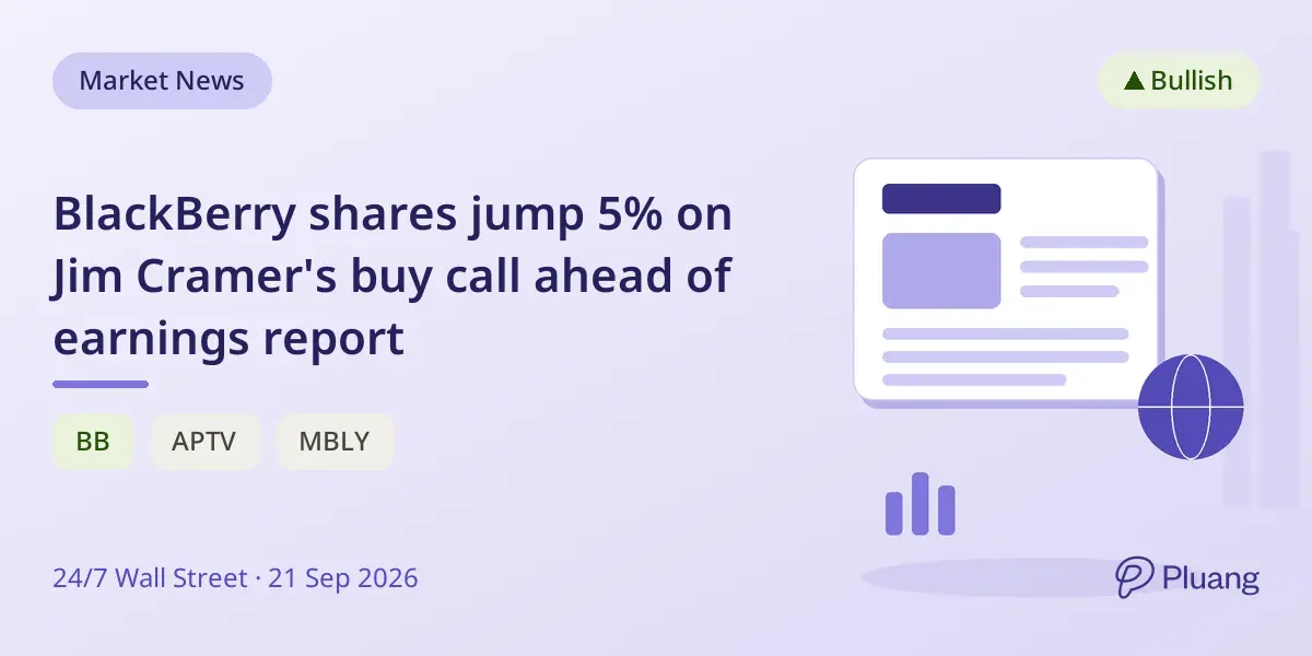 BlackBerry shares jump 5% on Jim Cramer's buy call ahead of earnings report