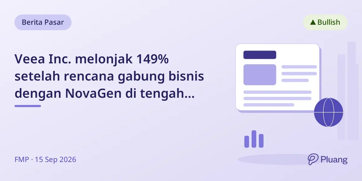 Veea Inc. melonjak 149% setelah rencana gabung bisnis dengan NovaGen di tengah pasar lesu