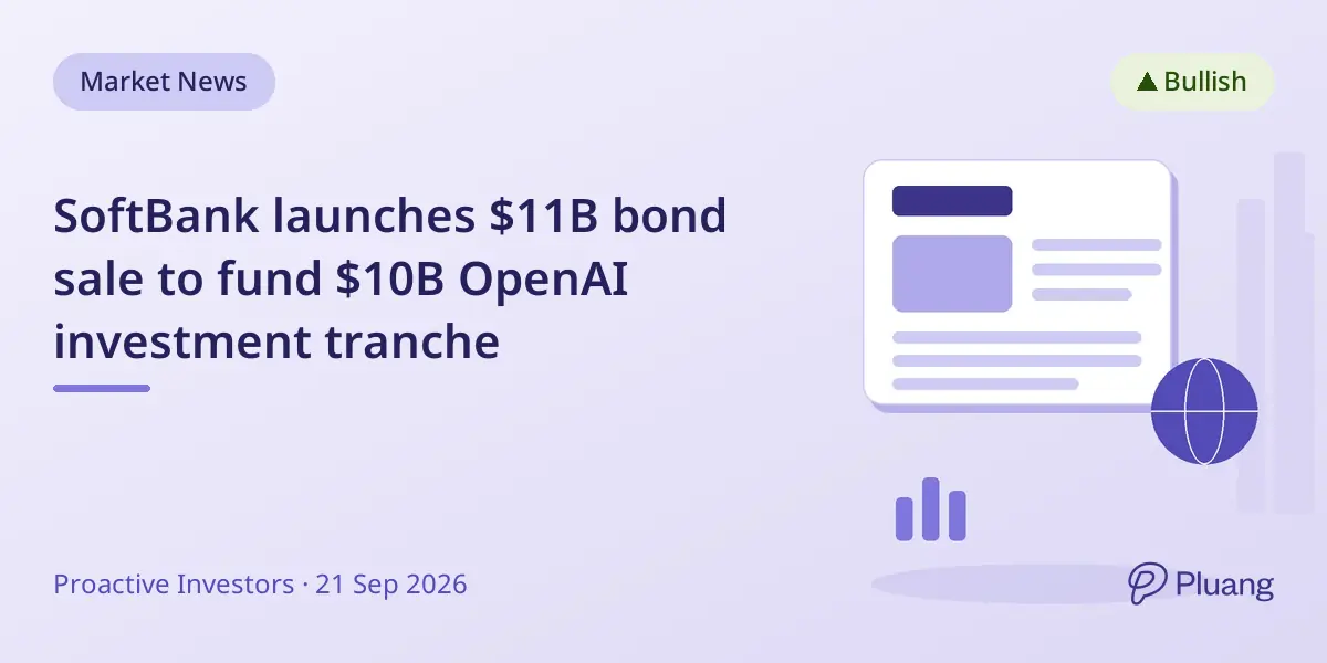 SoftBank launches $11B bond sale to fund $10B OpenAI investment tranche
