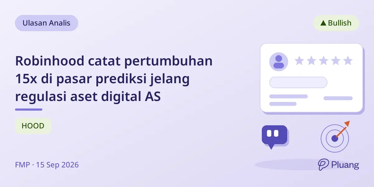 Robinhood catat pertumbuhan 15x di pasar prediksi jelang regulasi aset digital AS