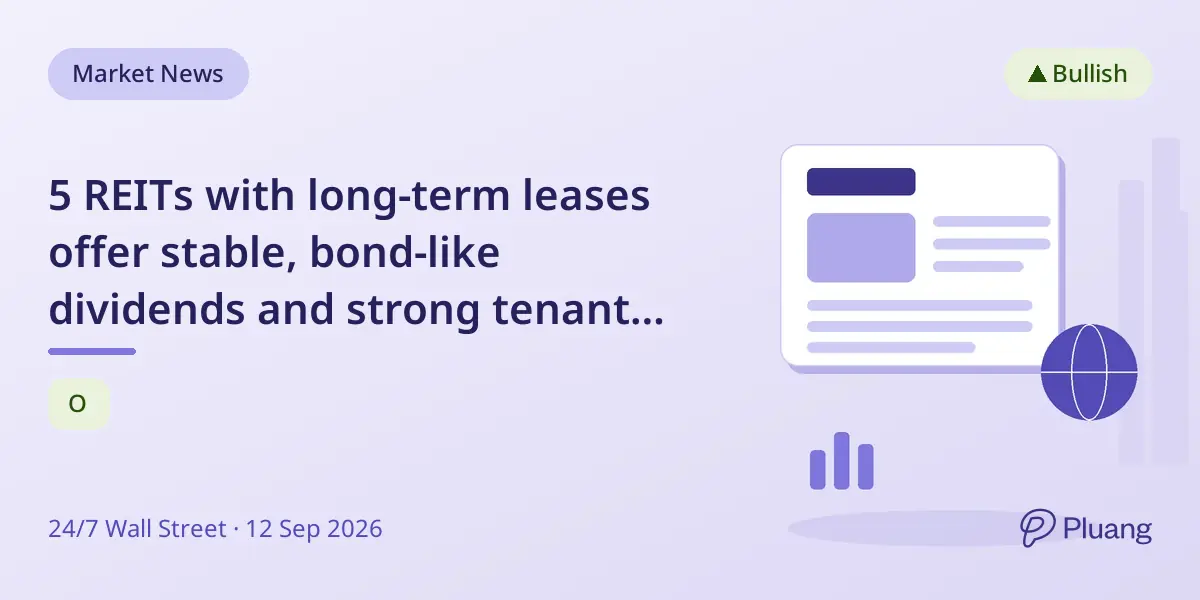 5 REITs with long-term leases offer stable, bond-like dividends and strong tenant quality for reliable income.