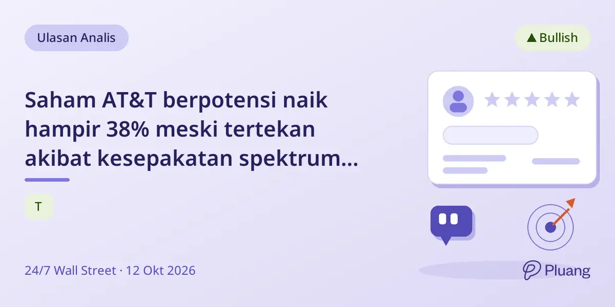 Saham AT&T berpotensi naik hampir 38% meski tertekan akibat kesepakatan spektrum Starlink.