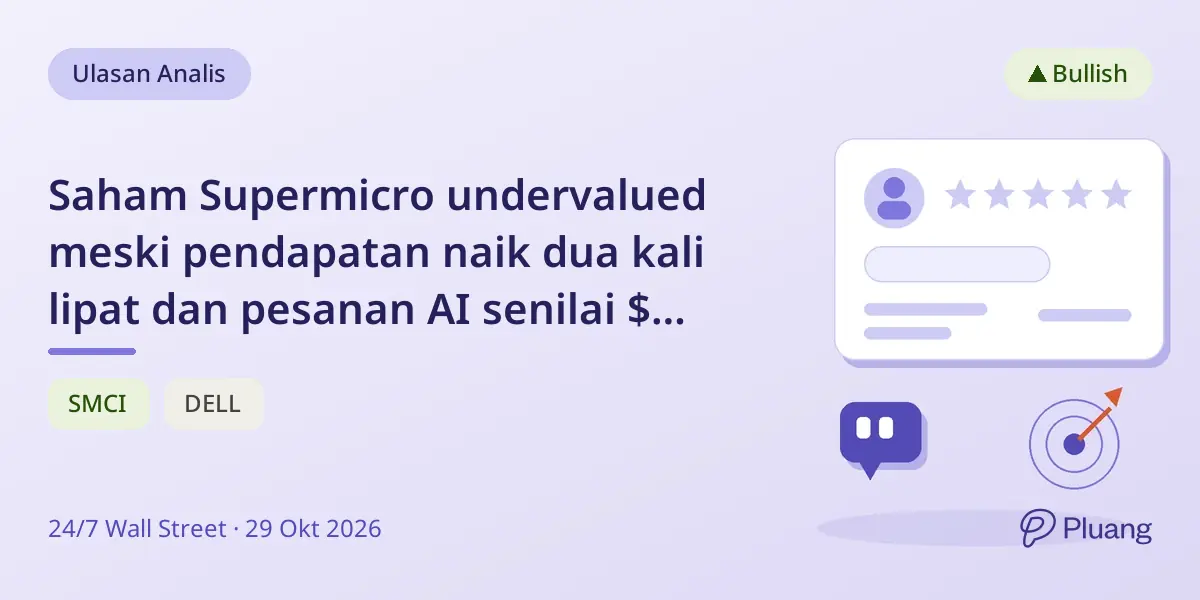 Saham Supermicro undervalued meski pendapatan naik dua kali lipat dan pesanan AI senilai $60 miliar.