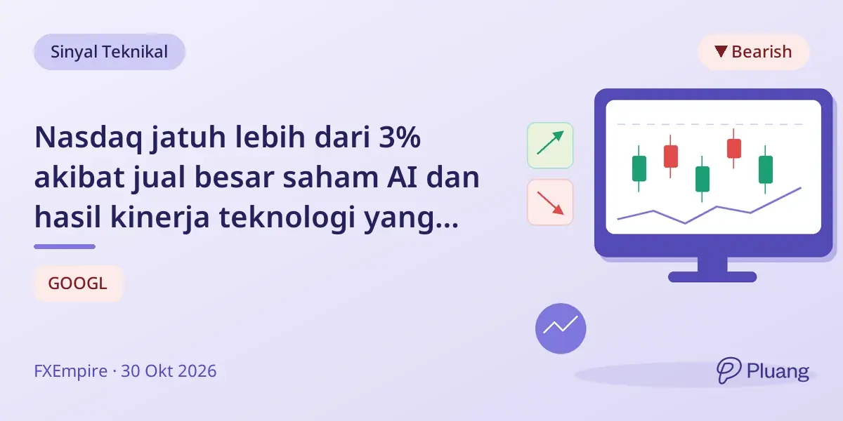 Nasdaq jatuh lebih dari 3% akibat jual besar saham AI dan hasil kinerja teknologi yang lemah.