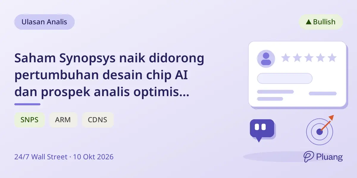 Saham Synopsys naik didorong pertumbuhan desain chip AI dan prospek analis optimis dengan potensi kenaikan 24%.