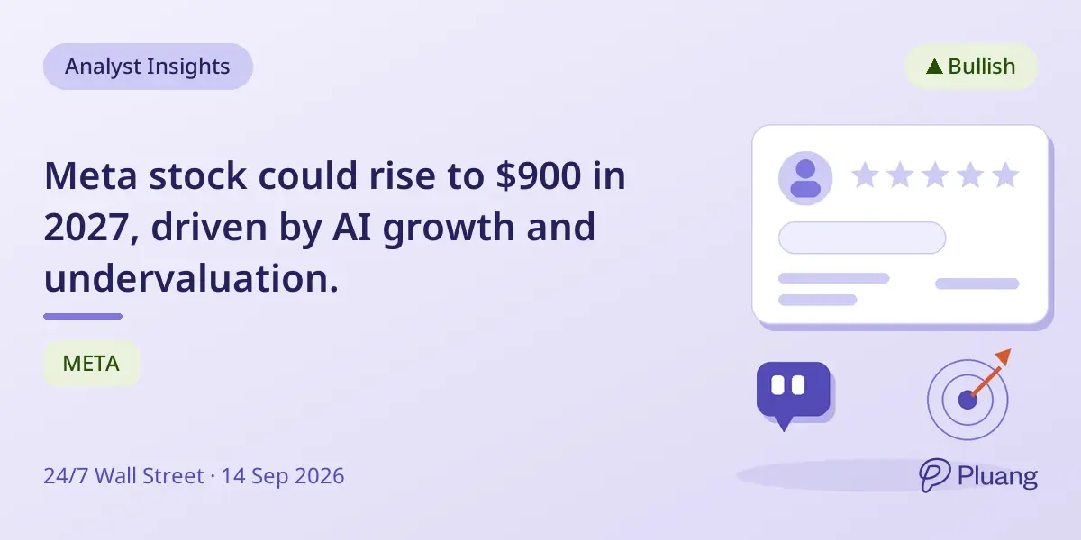 Meta stock could rise to $900 in 2027, driven by AI growth and undervaluation.