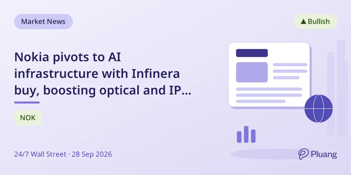 Nokia pivots to AI infrastructure with Infinera buy, boosting optical and IP network growth amid telecom shifts