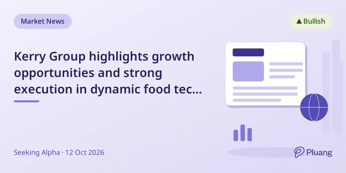 Kerry Group highlights growth opportunities and strong execution in dynamic food tech market