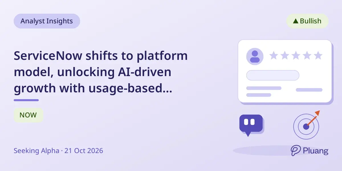 ServiceNow shifts to platform model, unlocking AI-driven growth with usage-based billing.