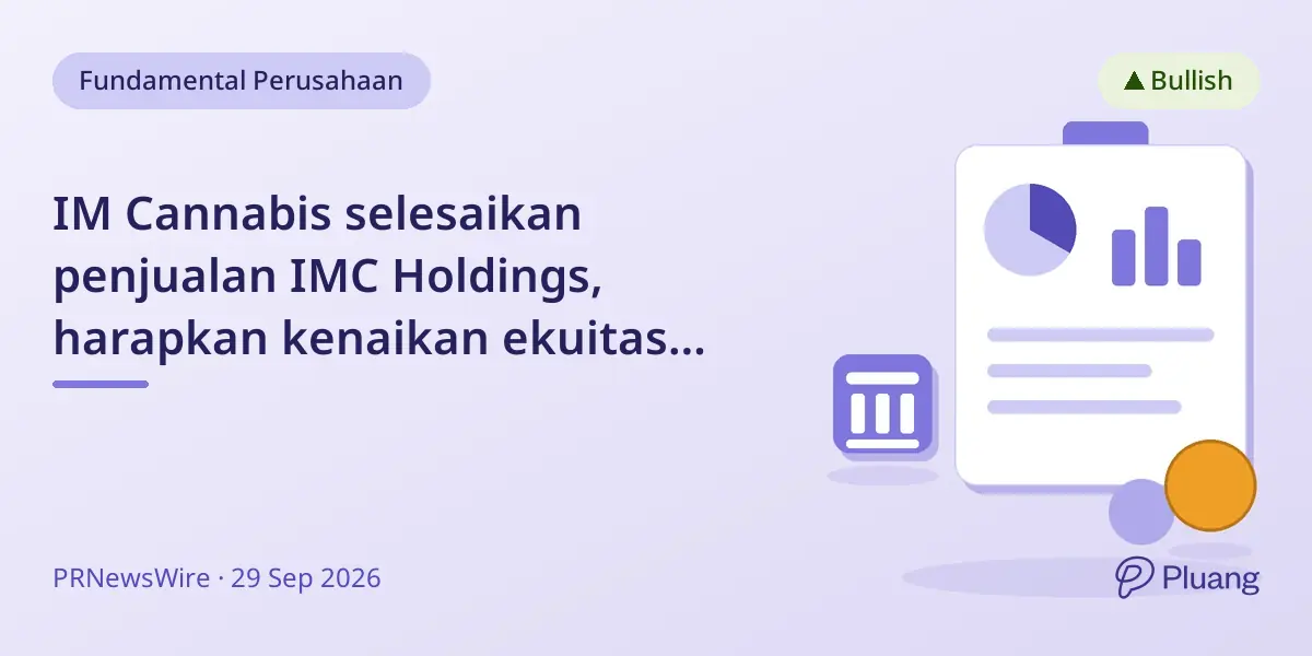 IM Cannabis selesaikan penjualan IMC Holdings, harapkan kenaikan ekuitas pemegang saham C$3 juta