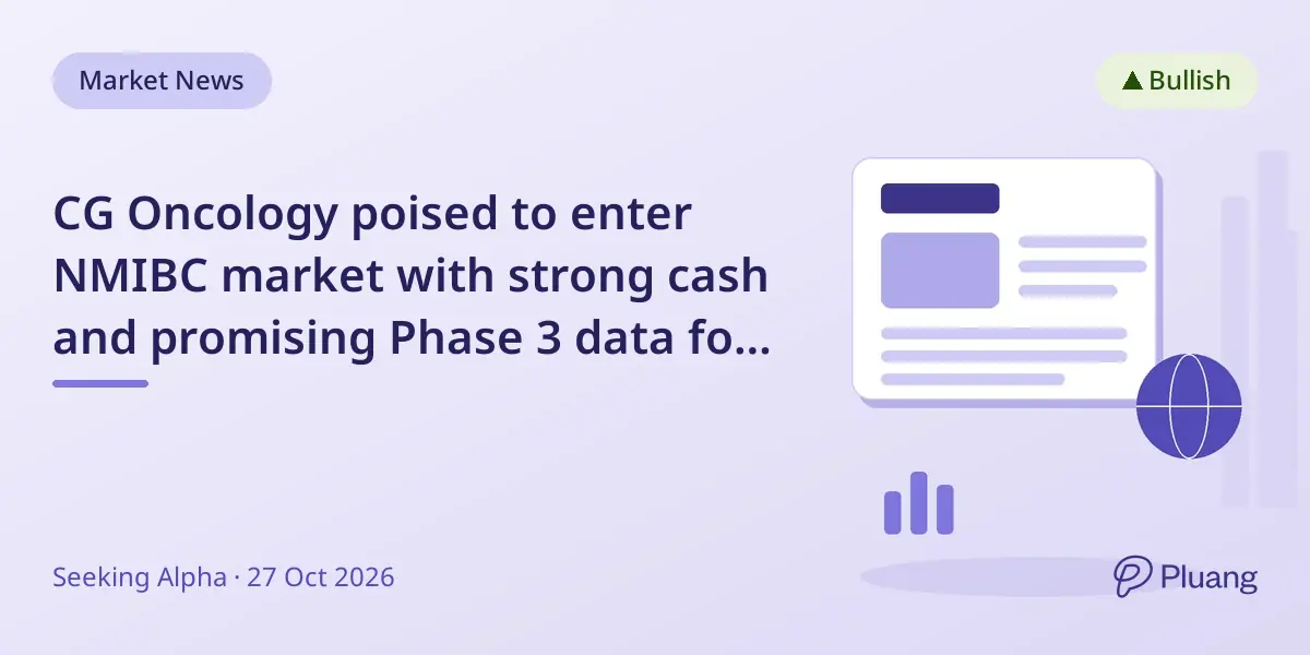 CG Oncology poised to enter NMIBC market with strong cash and promising Phase 3 data for cretostimogene.