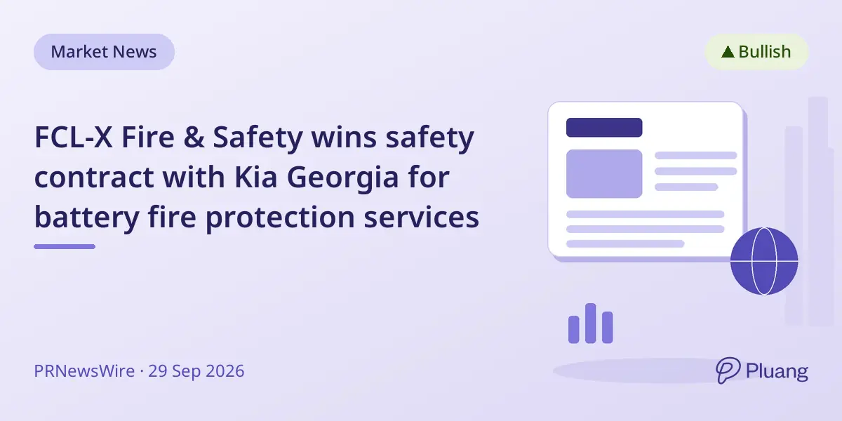 FCL-X Fire & Safety wins safety contract with Kia Georgia for battery fire protection services