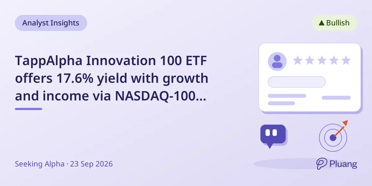 TappAlpha Innovation 100 ETF offers 17.6% yield with growth and income via NASDAQ-100 call options