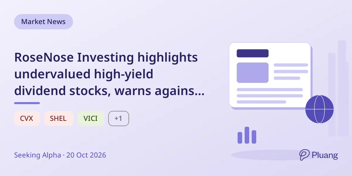 RoseNose Investing highlights undervalued high-yield dividend stocks, warns against overvalued energy names.