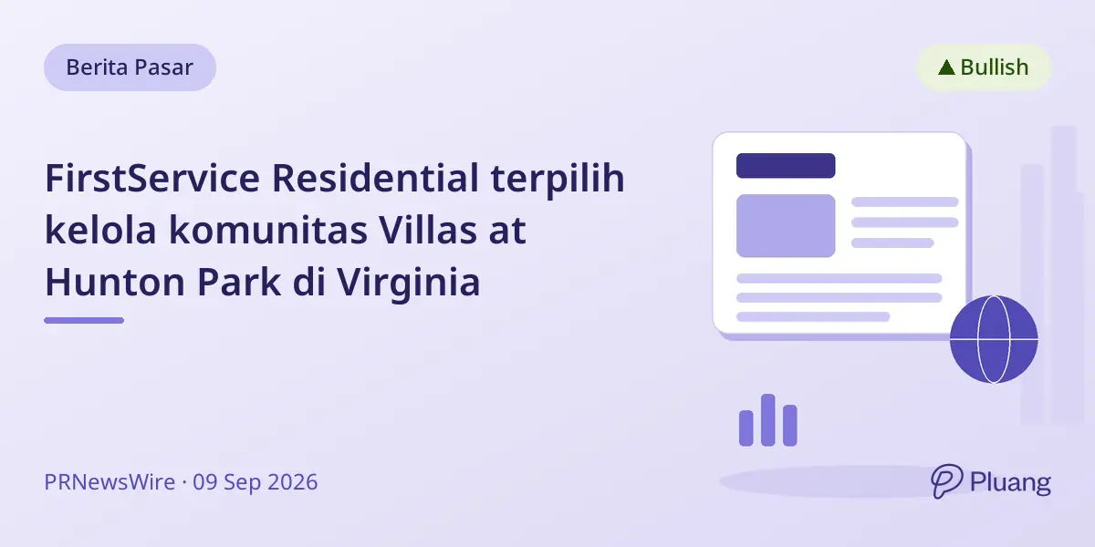 FirstService Residential terpilih kelola komunitas Villas at Hunton Park di Virginia
