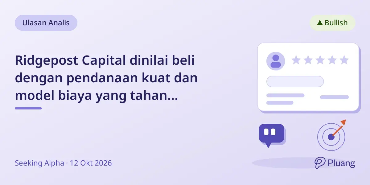 Ridgepost Capital dinilai beli dengan pendanaan kuat dan model biaya yang tahan banting pada AUM $34,3 miliar.