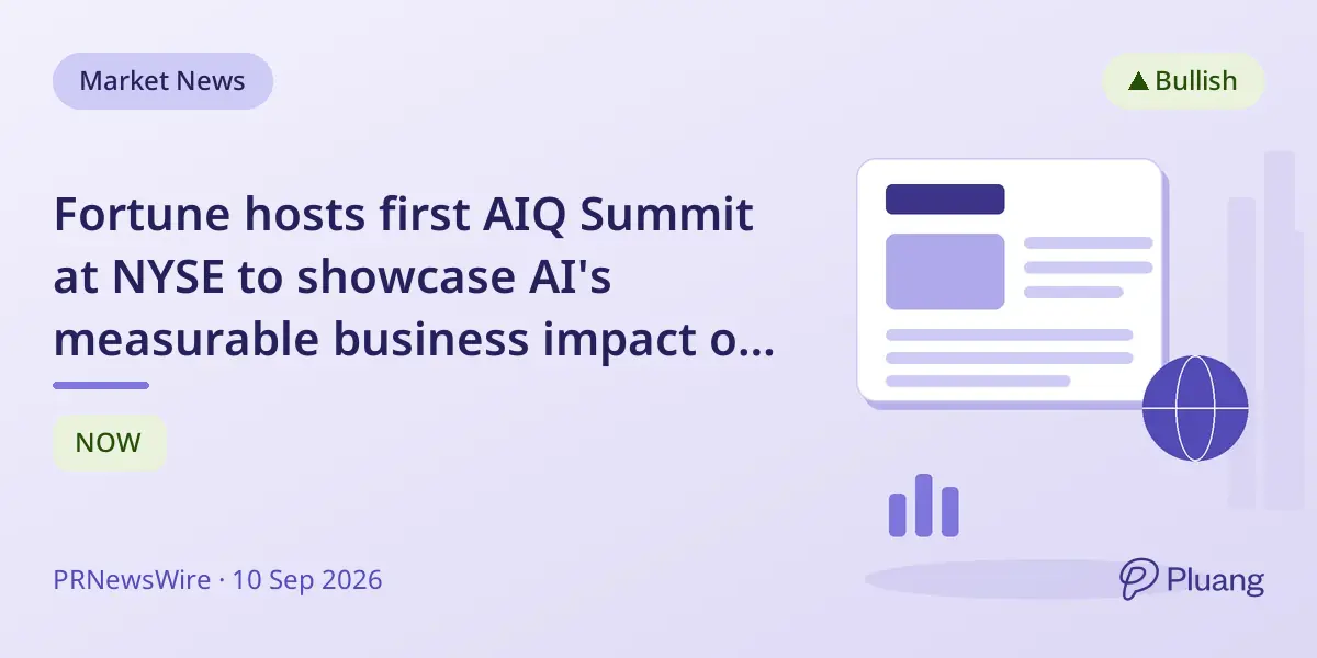 Fortune hosts first AIQ Summit at NYSE to showcase AI's measurable business impact on Oct 1.