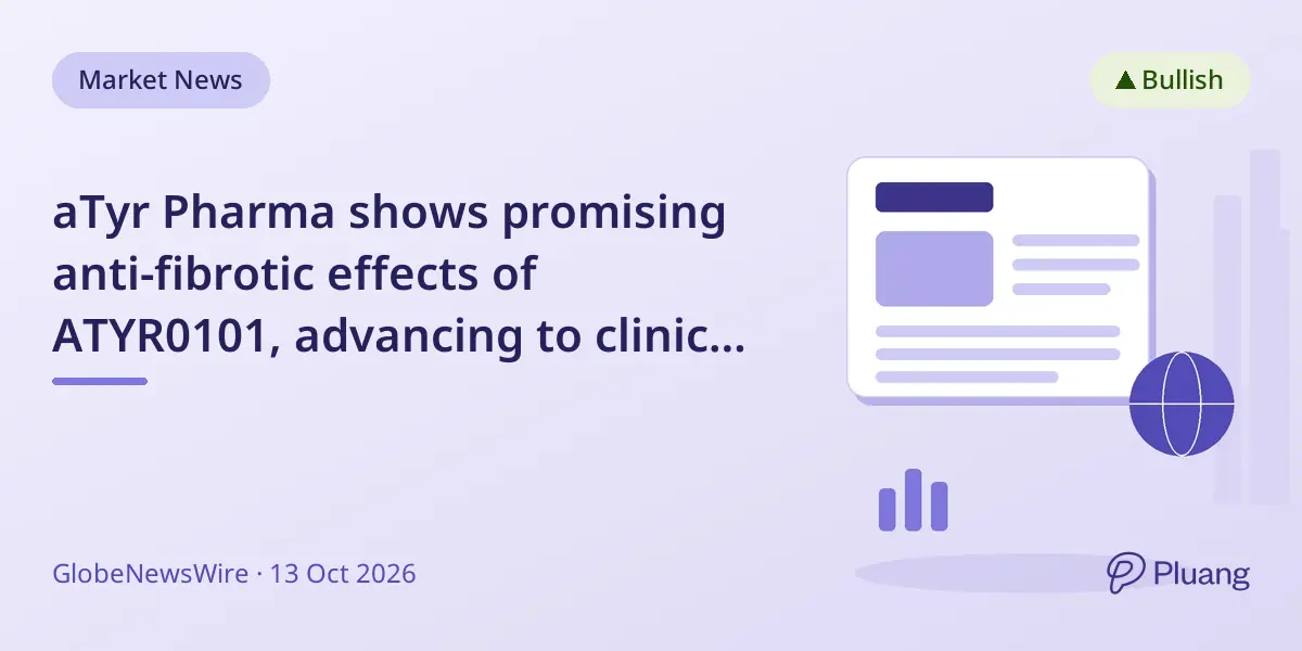 aTyr Pharma shows promising anti-fibrotic effects of ATYR0101, advancing to clinical trials in 2027