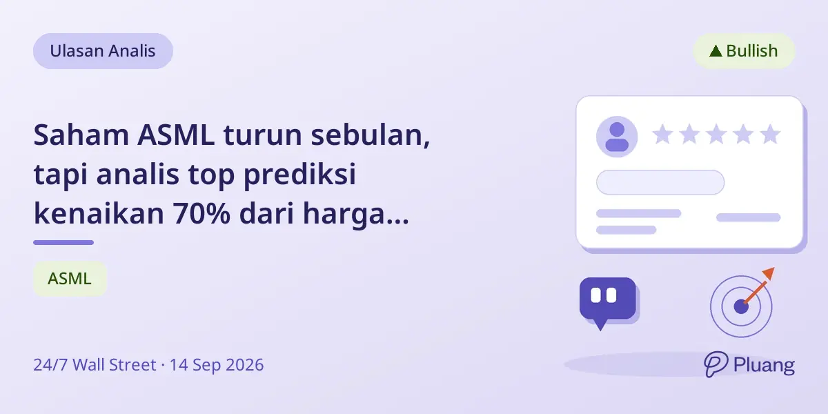 Saham ASML turun sebulan, tapi analis top prediksi kenaikan 70% dari harga sekarang.