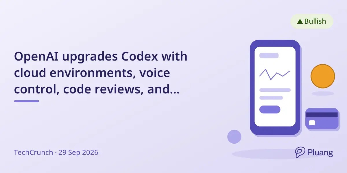 OpenAI upgrades Codex with cloud environments, voice control, code reviews, and security tools.
