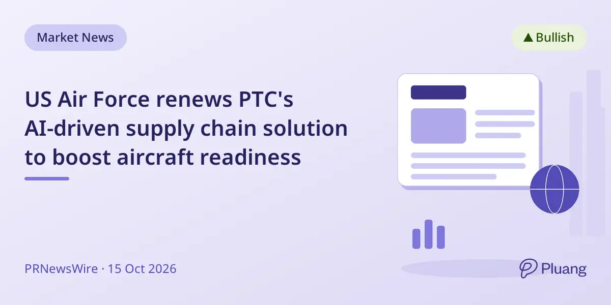 US Air Force renews PTC's AI-driven supply chain solution to boost aircraft readiness