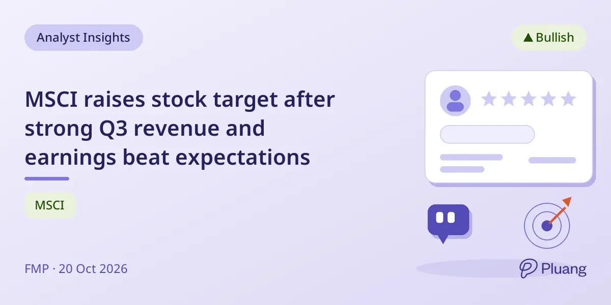 MSCI raises stock target after strong Q3 revenue and earnings beat expectations