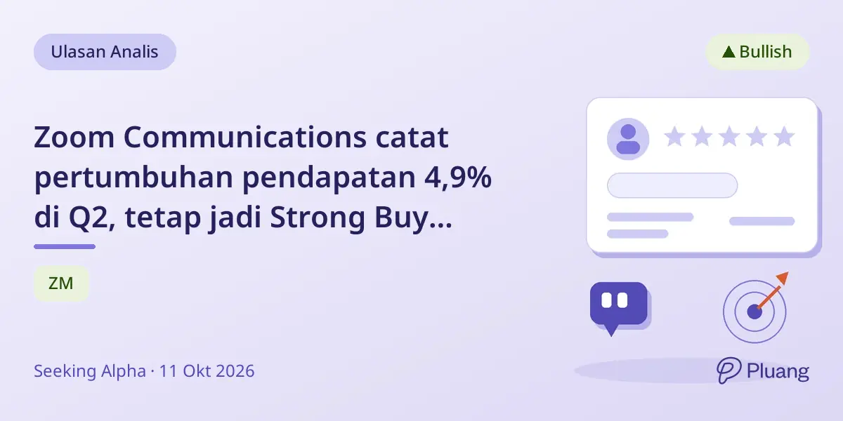 Zoom Communications catat pertumbuhan pendapatan 4,9% di Q2, tetap jadi Strong Buy dengan arus kas bebas $472 juta.