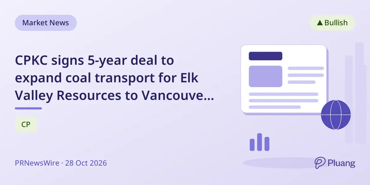 CPKC signs 5-year deal to expand coal transport for Elk Valley Resources to Vancouver ports