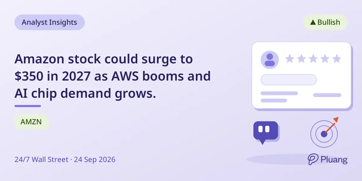 Amazon stock could surge to $350 in 2027 as AWS booms and AI chip demand grows.