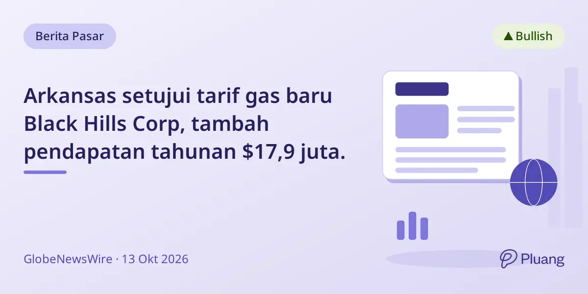 Arkansas setujui tarif gas baru Black Hills Corp, tambah pendapatan tahunan $17,9 juta.