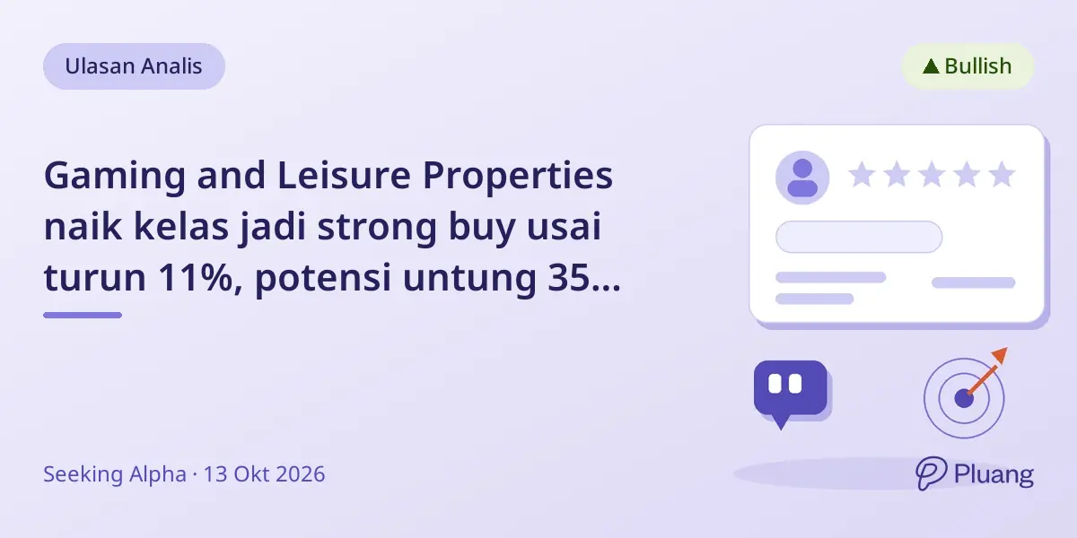 Gaming and Leisure Properties naik kelas jadi strong buy usai turun 11%, potensi untung 35% dan dividen 8,6%