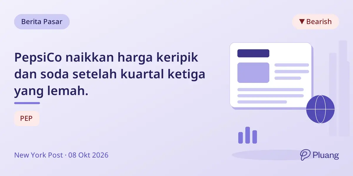 PepsiCo naikkan harga keripik dan soda setelah kuartal ketiga yang lemah.
