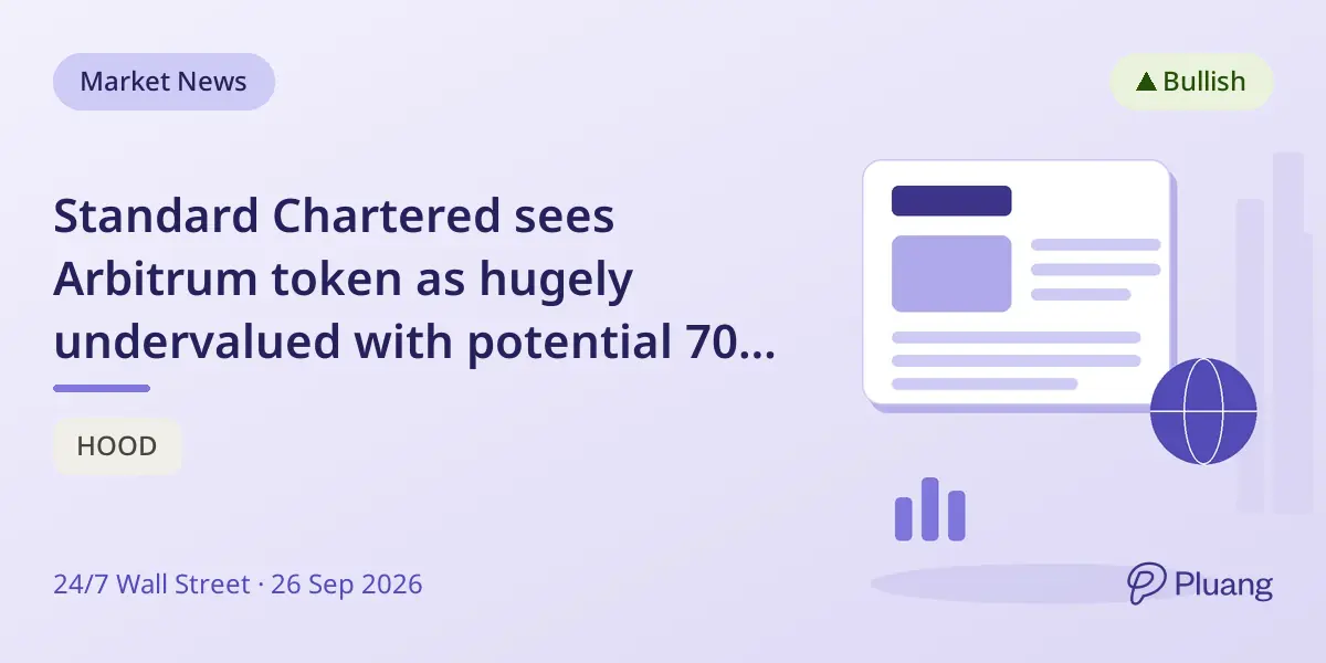 Standard Chartered sees Arbitrum token as hugely undervalued with potential 70x price gain by 2030.