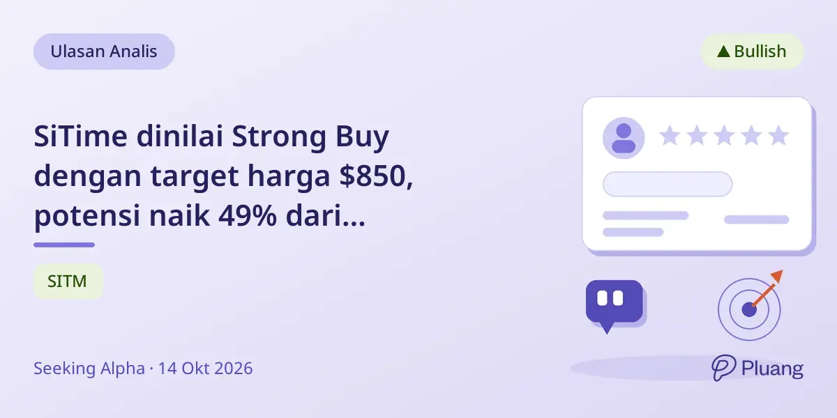 SiTime dinilai Strong Buy dengan target harga $850, potensi naik 49% dari pertumbuhan AI dan otomotif.