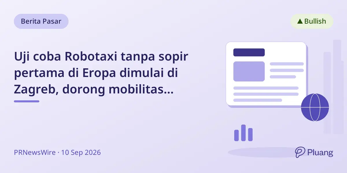 Uji coba Robotaxi tanpa sopir pertama di Eropa dimulai di Zagreb, dorong mobilitas otonom.