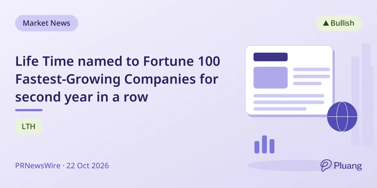 Life Time named to Fortune 100 Fastest-Growing Companies for second year in a row