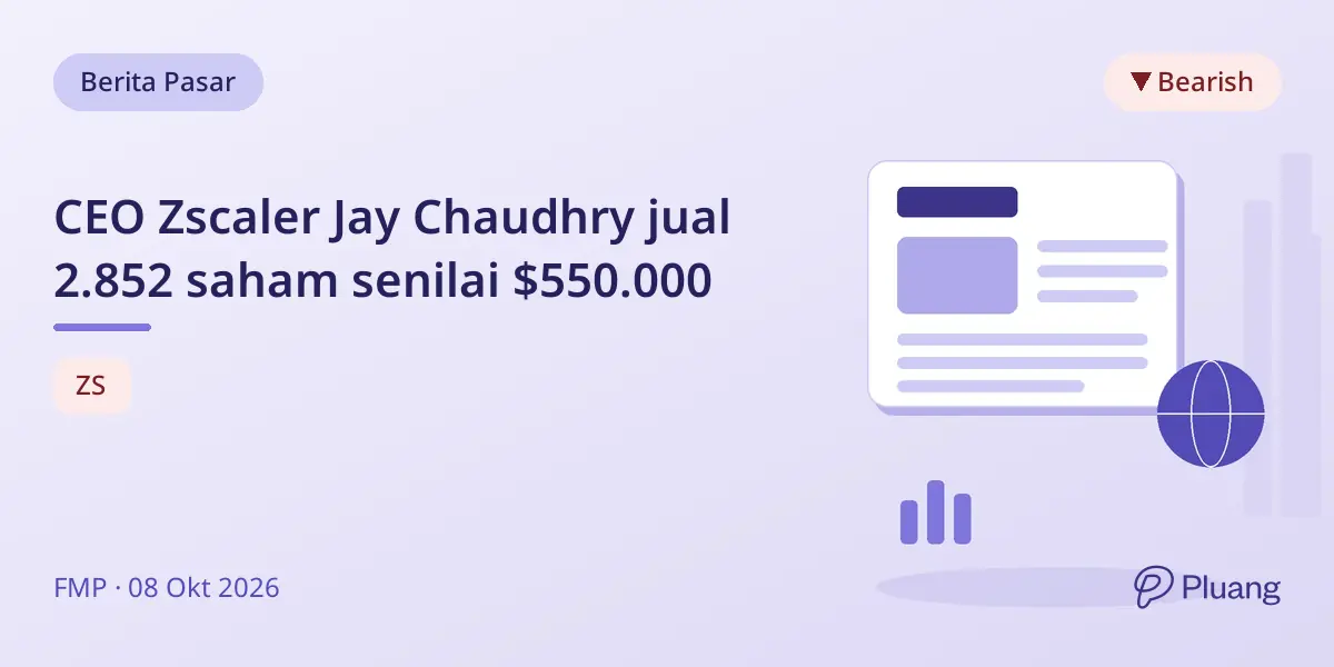 CEO Zscaler Jay Chaudhry jual 2.852 saham senilai $550.000