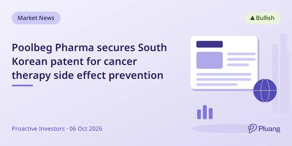 Poolbeg Pharma secures South Korean patent for cancer therapy side effect prevention