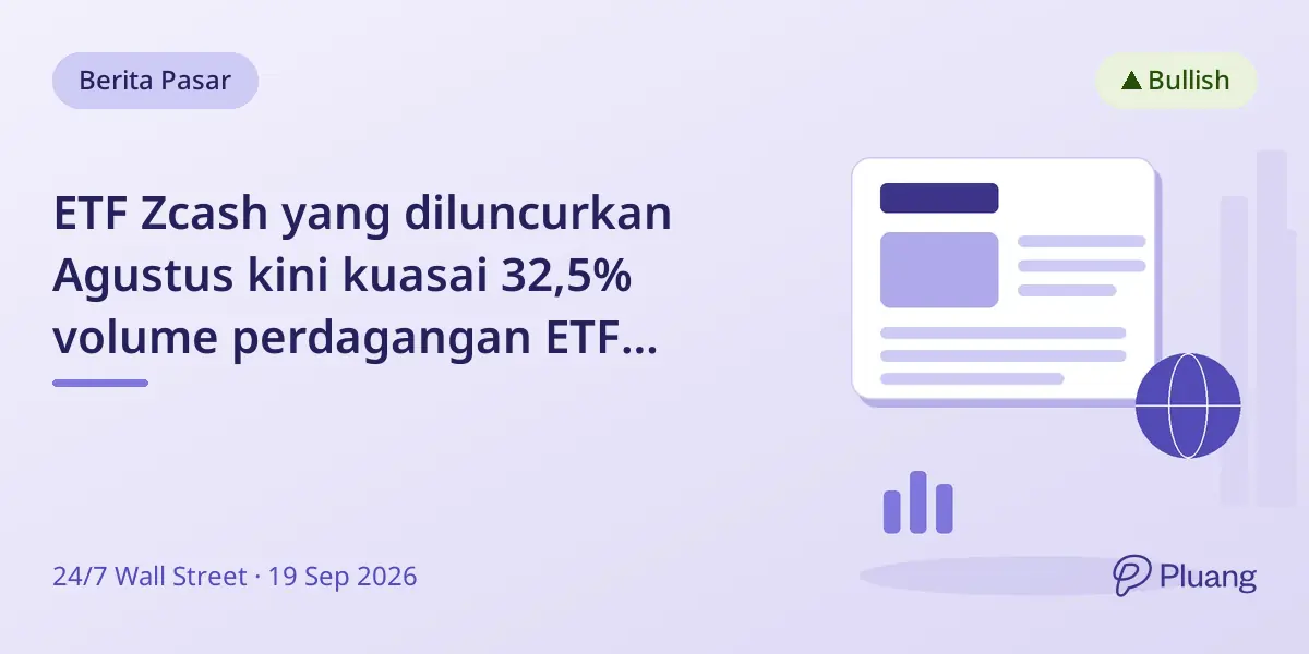 ETF Zcash yang diluncurkan Agustus kini kuasai 32,5% volume perdagangan ETF kripto.