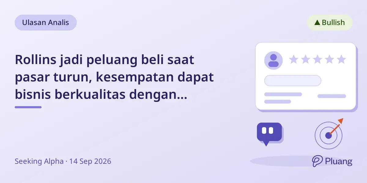 Rollins jadi peluang beli saat pasar turun, kesempatan dapat bisnis berkualitas dengan harga lebih baik.