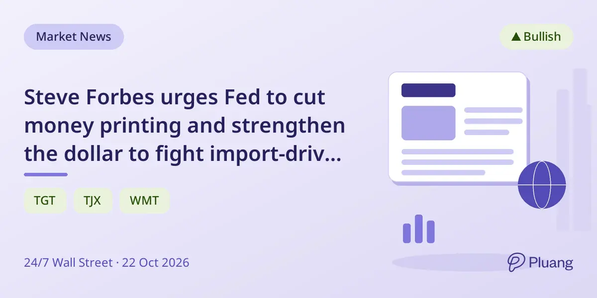 Steve Forbes urges Fed to cut money printing and strengthen the dollar to fight import-driven inflation.