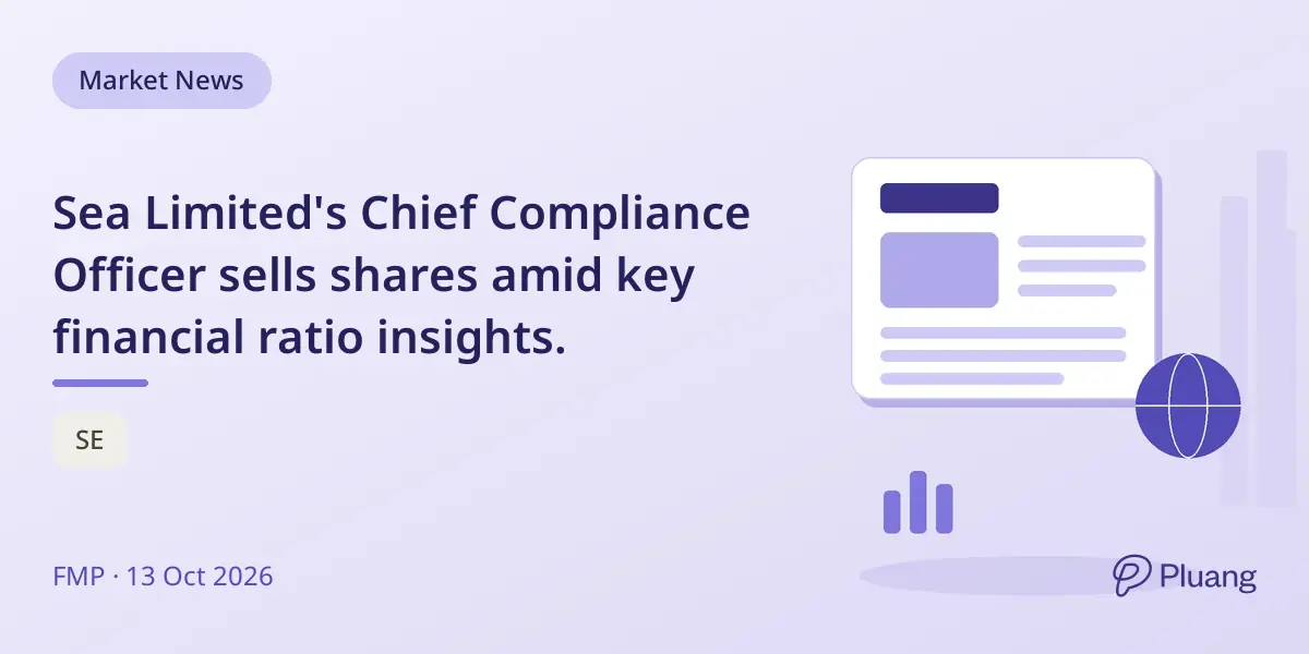 Sea Limited's Chief Compliance Officer sells shares amid key financial ratio insights.
